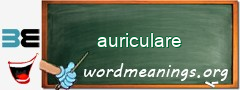 WordMeaning blackboard for auriculare